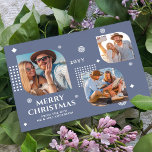 Feliz Natal Sr. e Sra. 3 Foto Collage Modern<br><div class="desc">Feliz Natal Sr & Sra. 3 Photo Collage Trendy Modern Christmas Cards apresenta uma colagem fotográfica de três de suas fotos favoritas com o texto "Feliz Natal do novo Sr & Sra." em um elegante roteiro branco. Personalize editando o texto nas caixas de texto fornecidas. Perfeito para o Natal enviar...</div>