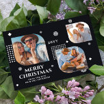 Feliz Natal Sr. e Sra. 3 Foto Collage Modern<br><div class="desc">Feliz Natal Sr & Sra. 3 Photo Collage Trendy Modern Christmas Cards apresenta uma colagem fotográfica de três de suas fotos favoritas com o texto "Feliz Natal do novo Sr & Sra." em um elegante roteiro branco. Personalize editando o texto nas caixas de texto fornecidas. Perfeito para o Natal enviar...</div>