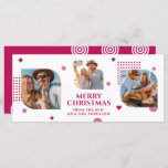 Feliz Natal Sr. e Sra. 3 Foto Collage Modern<br><div class="desc">Feliz Natal Sr & Sra. 3 Photo Collage Trendy Modern Christmas Cards apresenta uma coleção de fotos de três de suas fotos favoritas com o texto "Feliz Natal do novo Sr & Sra." em um elegante roteiro rosa. Personalize editando o texto nas caixas de texto fornecidas. Perfeito para o Natal...</div>