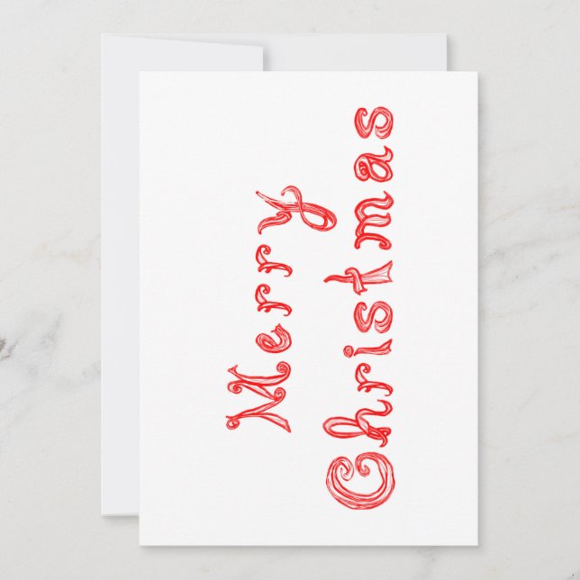 Feliz Natal - Tecido Vermelho - Letras com Letras  (Frente)