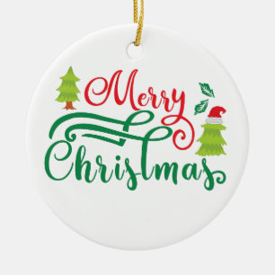 Feliz Natal   Tipografia moderna   Ornamento