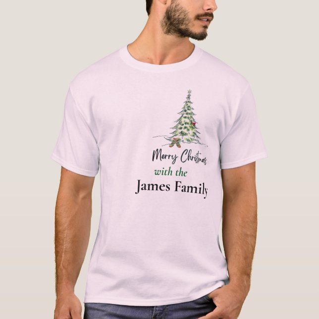 Feliz Natal Trendy Camisa Minimalista (Frente)