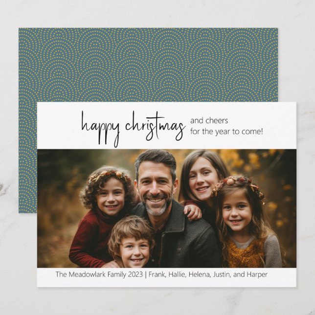 Feliz Natal Um Cartão com fotos (Frente/Verso)