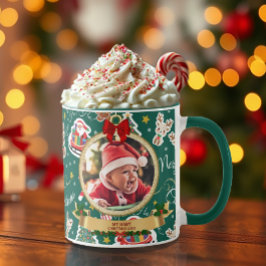 Feliz Natal Verde Personalizado HO!HO!HO! Caneca