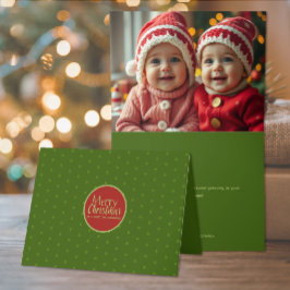 Feliz Natal Vermelho Adicionar Cartão de Feriado d