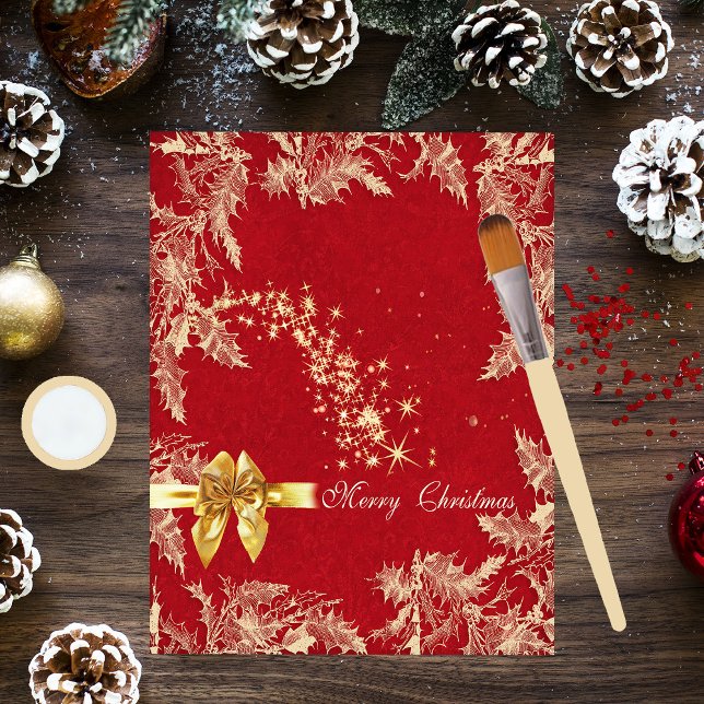Feliz Natal Vermelho e Dourado Livro de Escraparia (Criador carregado)