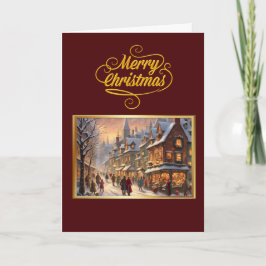 Feliz Natal Vintage com Cartão de Cidade Nevada