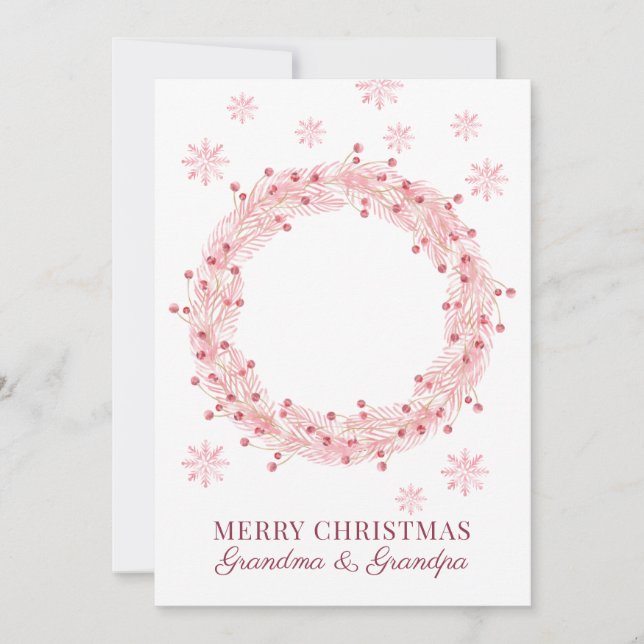 Feliz Natal Vovó Vovô Foto do Bebê (Frente)