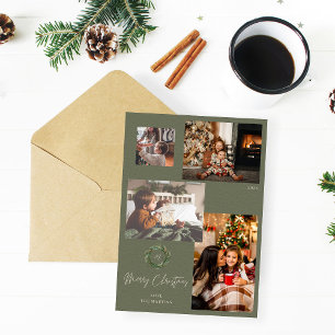 Feliz Natal Wreath Inicial no Green 4 Photo V
