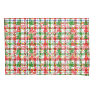 Feliz Natal Xadrez Decorativa Tartan
