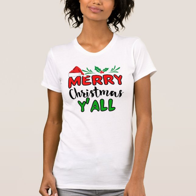 Feliz Natal Y-all T-Shirt (Frente)