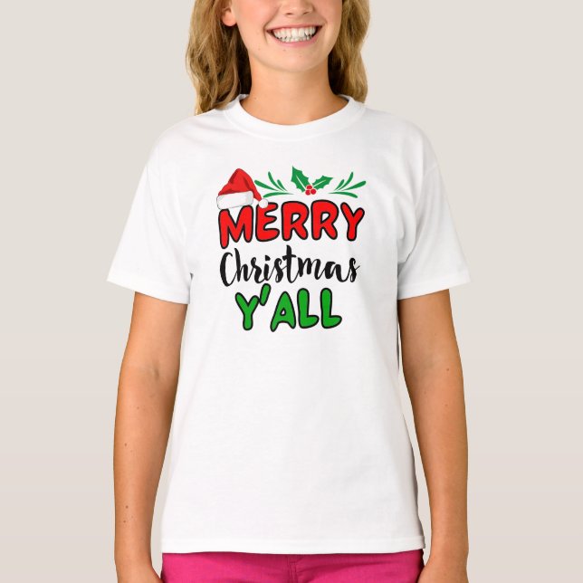 Feliz Natal Y-all T-Shirt (Frente)
