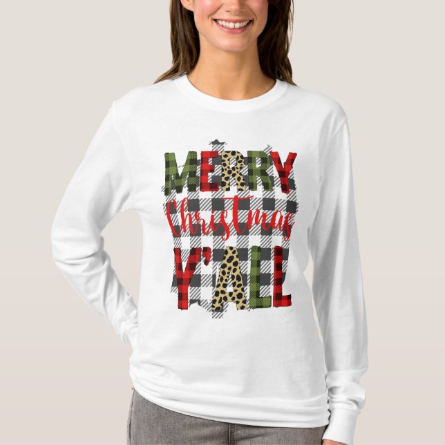 Feliz Natal Y-all T-shirt (Frente)