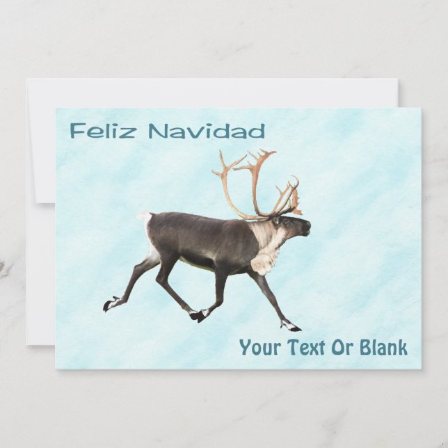 Feliz Navidad - Cariou (Reindeer) Na Neve (Frente)