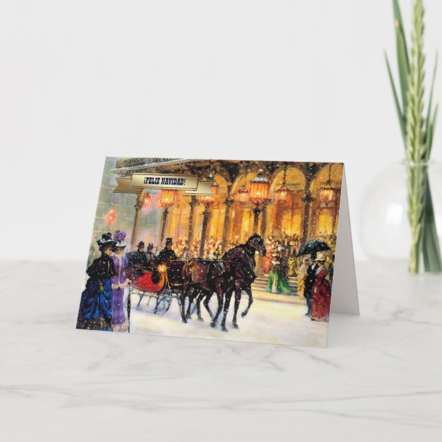 Feliz Navidad. Cartão de Natal em espanhol (Frente)