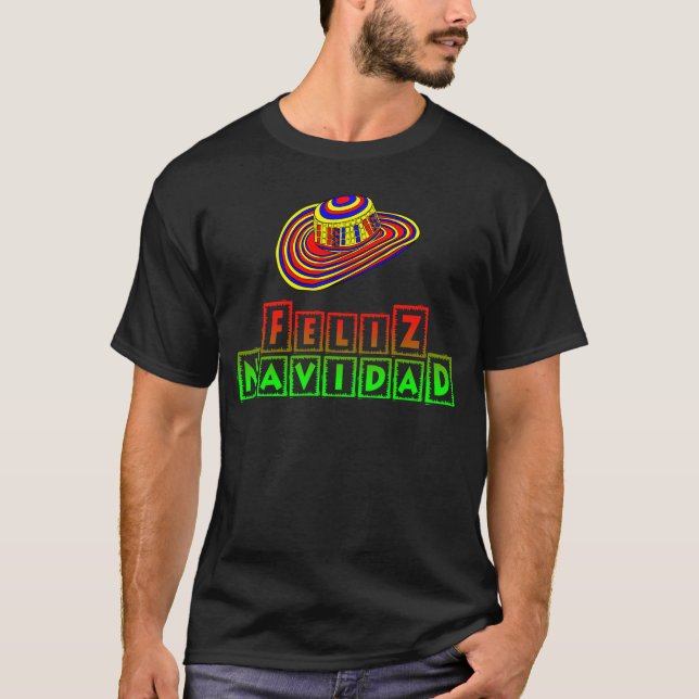 Feliz Navidad com a camisa do Natal do Sombrero (Frente)