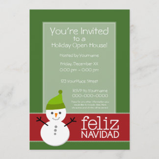 Feliz Navidad - convite de festas