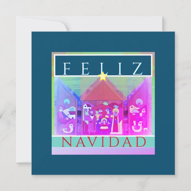 Feliz Navidad Creche Scene (Frente)