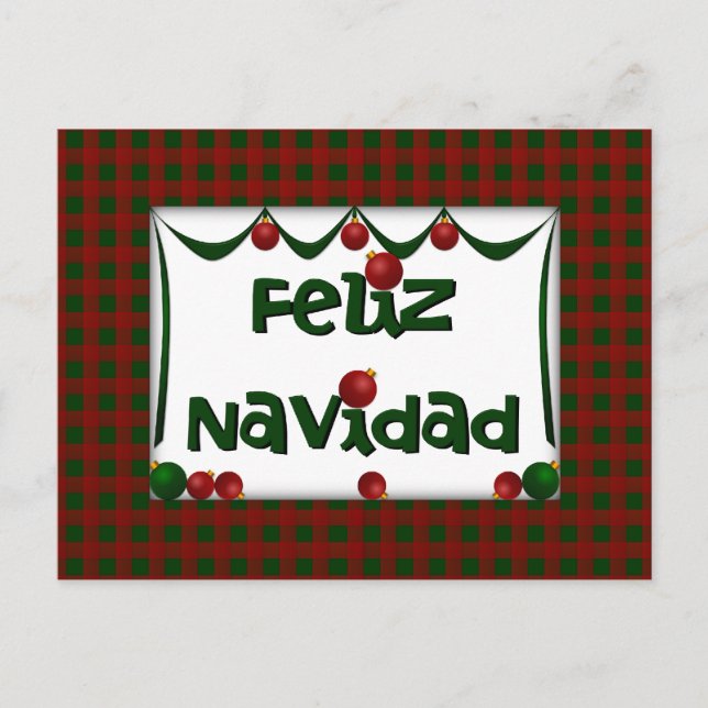Feliz Navidad - Feliz Natal - cartão (Frente)