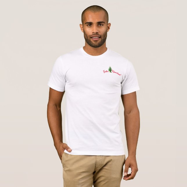 Feliz Navidad! Símbolo de navidad T-Shirt (Frente Completa)