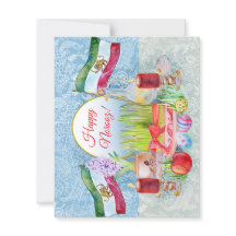 Feliz Norooz Haft Sin com Leão e Sol