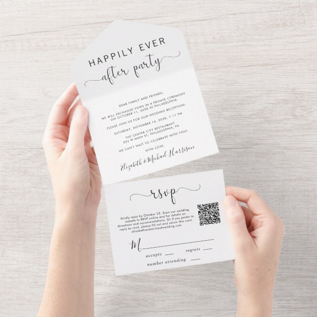 Feliz nunca após a Recepção de casamento de código (Aba destacável)