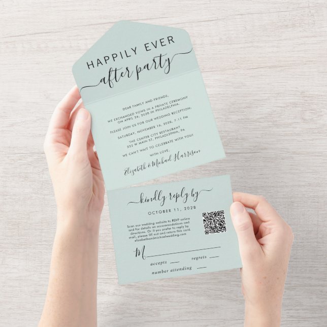Feliz nunca após a Recepção de casamento de ponto  (Aba destacável)