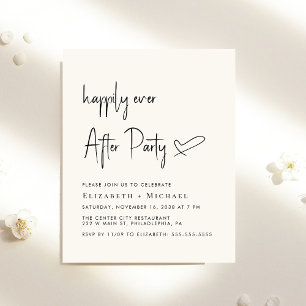 Feliz Nunca Após Convite À Recepção de casamento