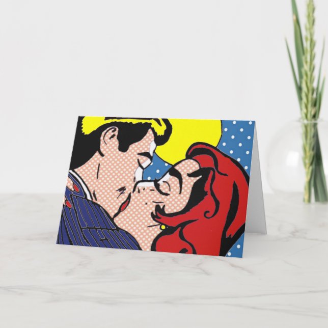 Feliz nunca após o cartão do pop art (Frente)
