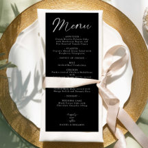 Feliz Nunca Após O Menu Casamento Mínimo Elegante