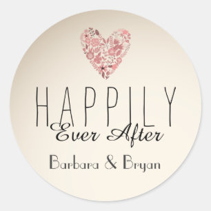 Feliz nunca após Wedding a etiqueta