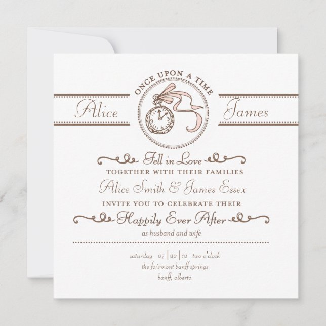 Feliz nunca após Wedding o convite (Frente)