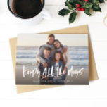 Feliz o cartão com fotos de férias<br><div class="desc">Feliz todos os dias! Quando você está enviando torcida de férias para durar o ano todo, este cartão é perfeito para você. Com uma peça divertida em "feriados felizes" com o texto "felizes durante todos os dias", esta placa horizontal com uma foto apresenta um texto divertido em branco, juntamente com...</div>