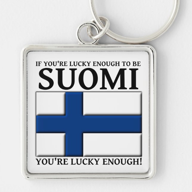 Feliz o suficiente para ser chaveiro Suomi (Frente)