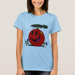 Feliz Ornament Mulher Baby Doll T-Shirt