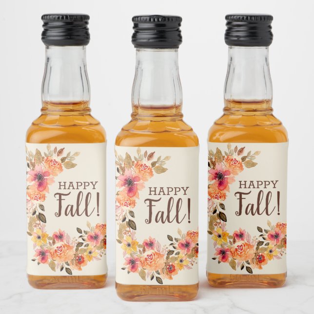 Feliz Outono Outonal Floral Swag Mini (Garrafas)