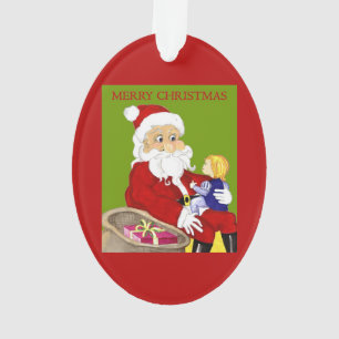 Feliz Papais noeis de Natal e oval de ornamento in