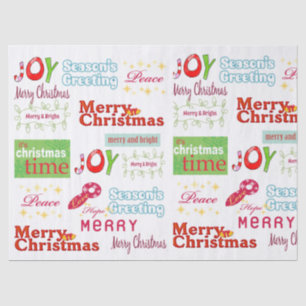 Feliz Papel Tecido de Natal