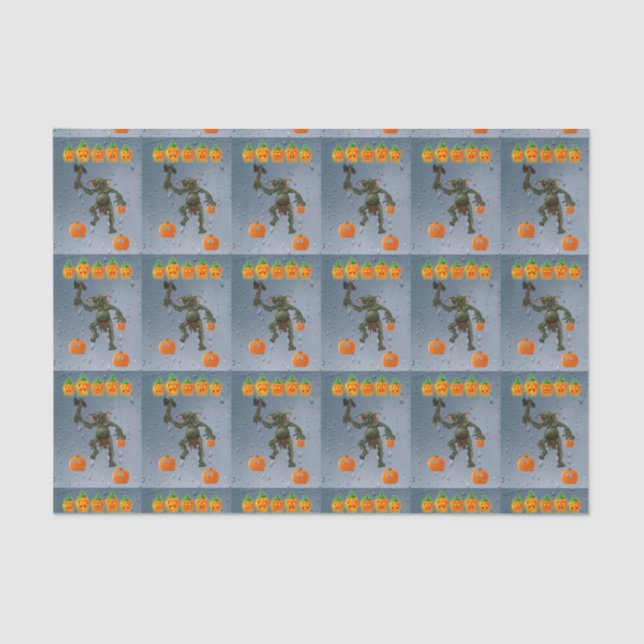 Feliz Papel Tecido do Dia das Bruxas, Goblin (Frente )