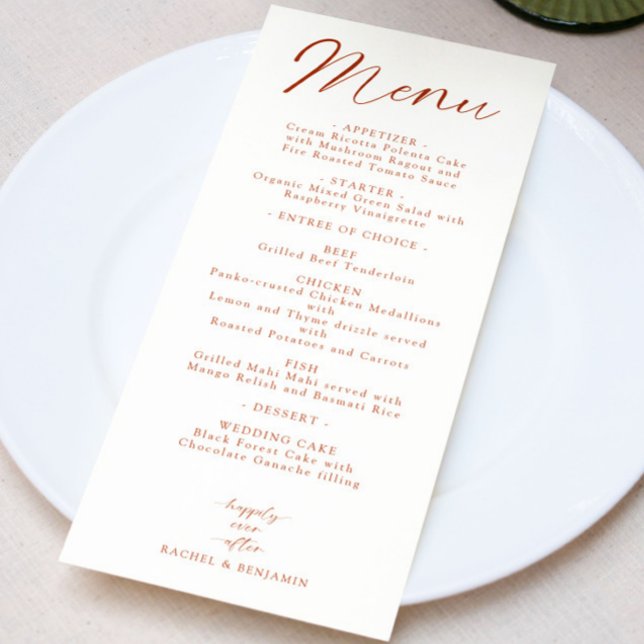 Feliz Para Sempre Após O Menu Casamento Elegante B (Criador carregado)