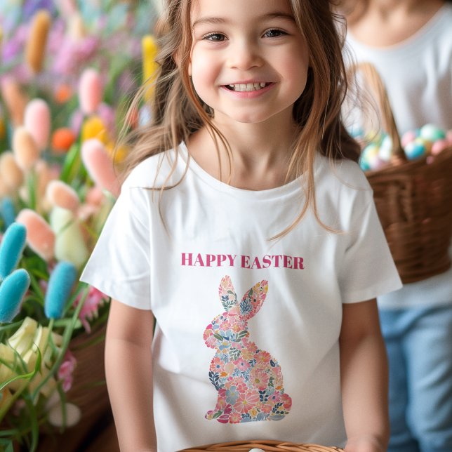Feliz Páscoa | Camiseta Infantil do Coelho (Criador carregado)