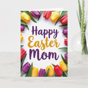 Feliz Páscoa Mamãe Cartão de Flor