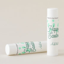 Feliz Páscoa ovos verdes pastel nome data simples 