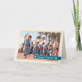 Feliz Passover. Cartão de saudação de arte