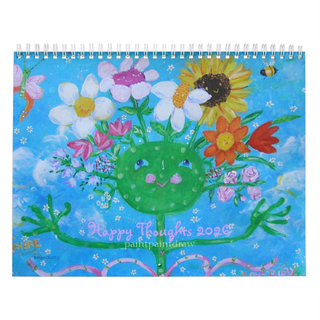 Feliz Pensamentos 2026 Calendário (Capa)