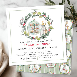 Feliz Pequeno Chá de fraldas - Convite Elegante De