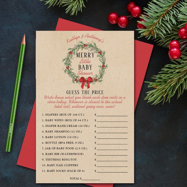 Feliz Pequeno Chá de fraldas De Natal Adivinha O P (Criador carregado)