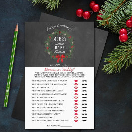 Feliz Pequeno Chá de fraldas De Natal Adivinha Que