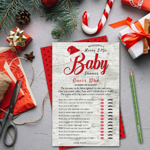 Feliz Pequeno Chá de fraldas De Natal Adivinha Que