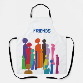 Feliz Pessoas Colorida Apron